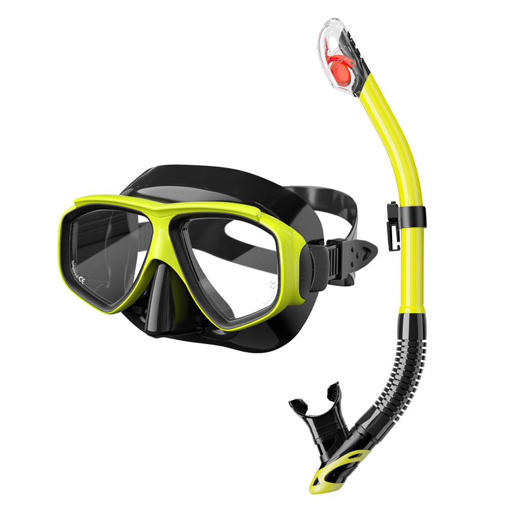 Snorkel Mask Full Face - JSJM المهنية السباحة قناع الغطس مقاوم