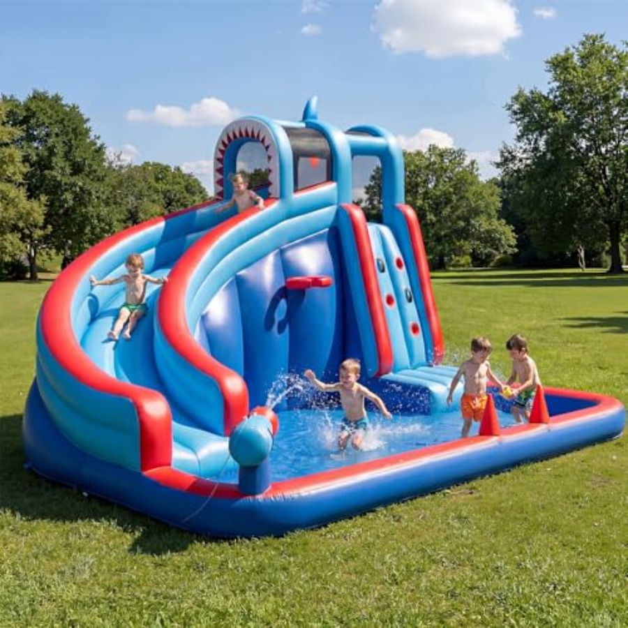 Water Slide Inflatable - زحليقة مائية قابلة للنفخ للأطفال مع
