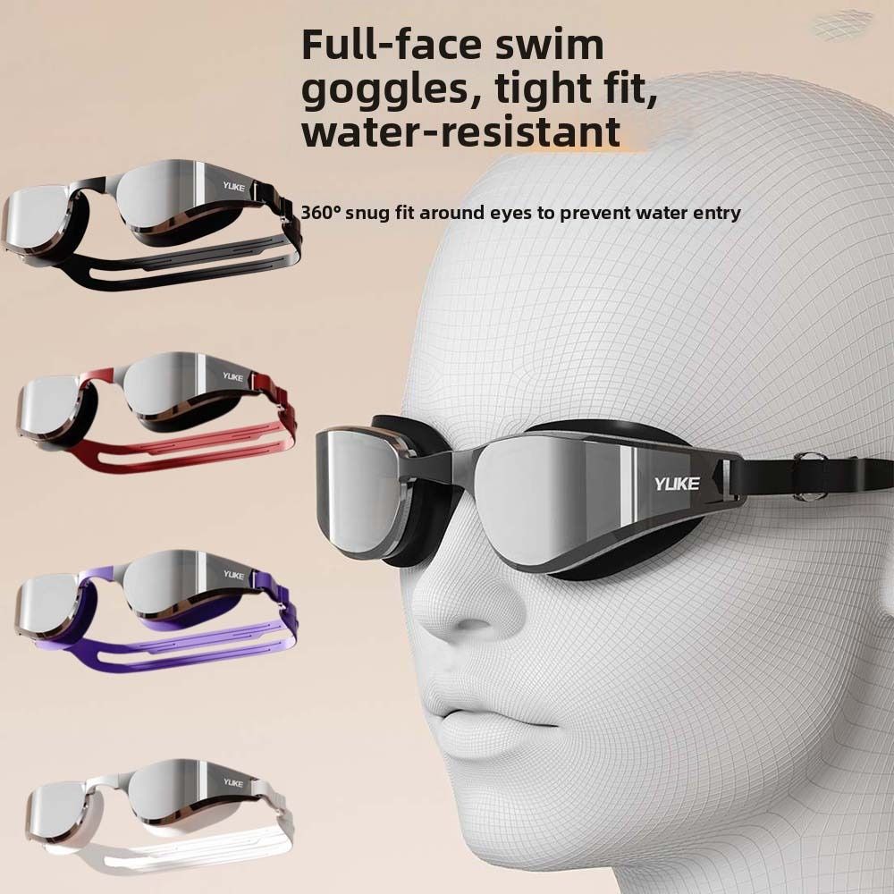 Swim Goggles Anti Fog Uv - نظارات سباحة مقاومة للماء مع قطعة