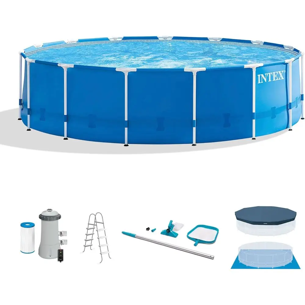 Pool Ladder Above Ground - مجموعة حمام سباحة دائري فوق الأرض