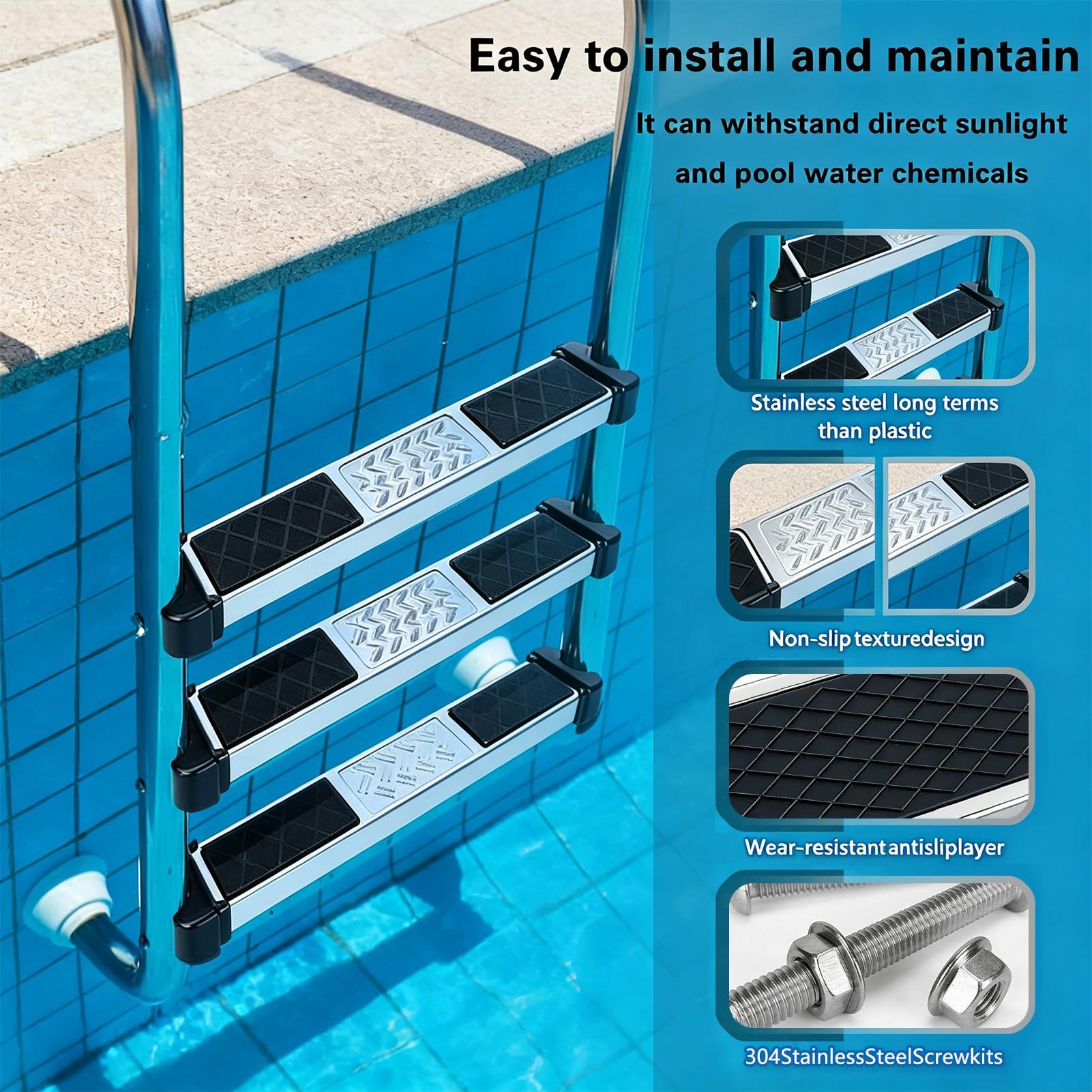 درجات سلم حمام السباحة المدمجة - مراجعة Pool Ladder Above Ground وسعره