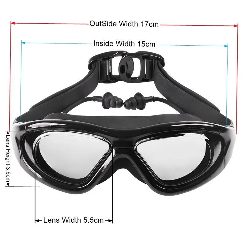 نظارات سباحة لقصر النظر مع بخا - مراجعة Swim Goggles Anti Fog Uv وسعره