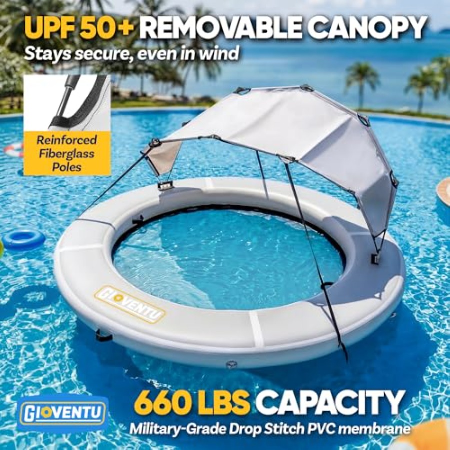 حلقة عائمة قابلة للنفخ بطول 8  - مراجعة Pool Float Ring Inflatable وسعره