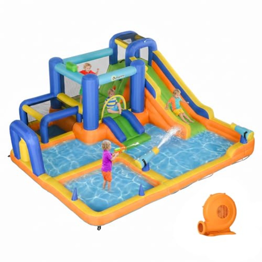 زحليقة مائية قابلة للنفخ 7 في  - مراجعة Water Slide Inflatable وسعره