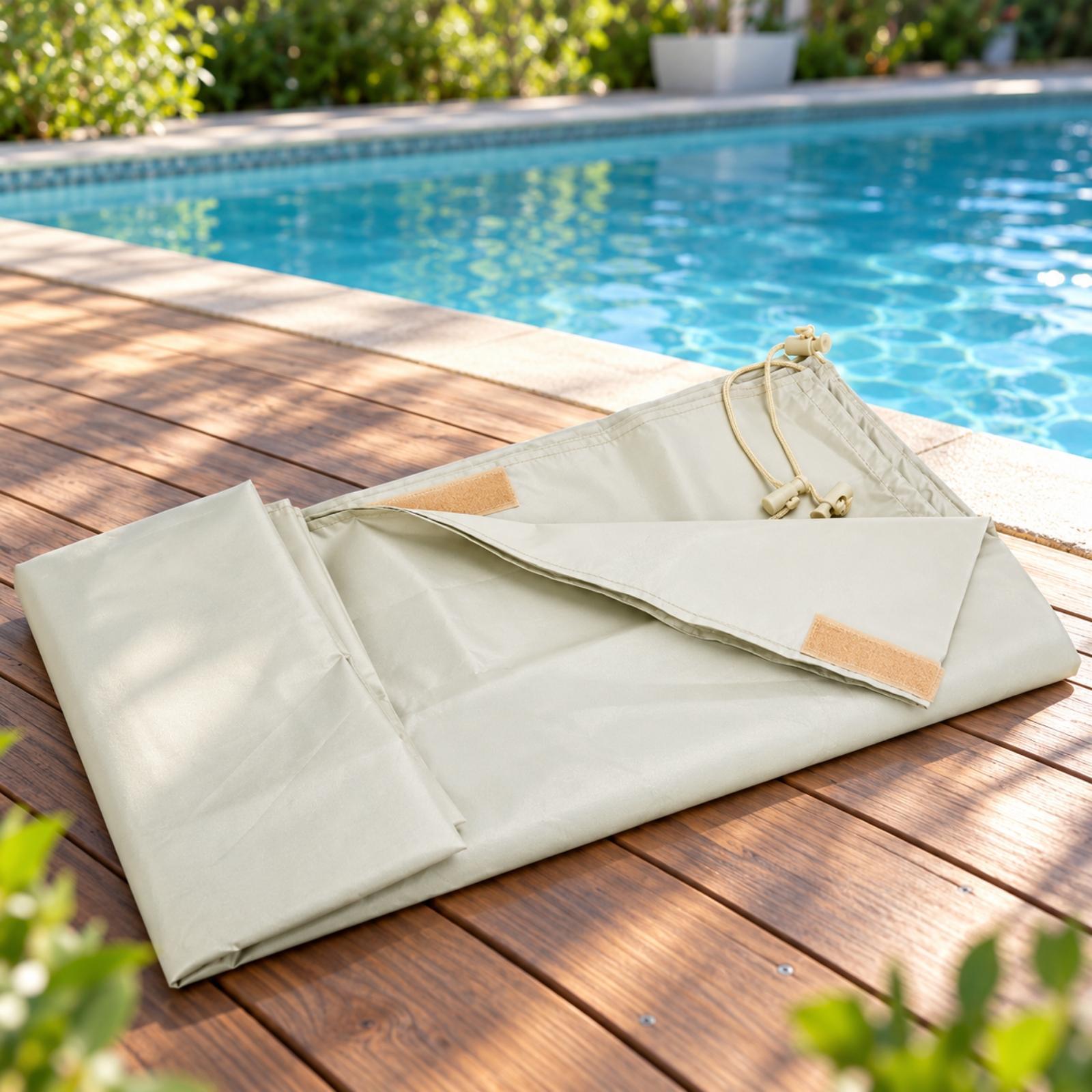 غطاء مستطيل لحماية حوض السباحة - مراجعة Pool Cover Waterproof وسعره
