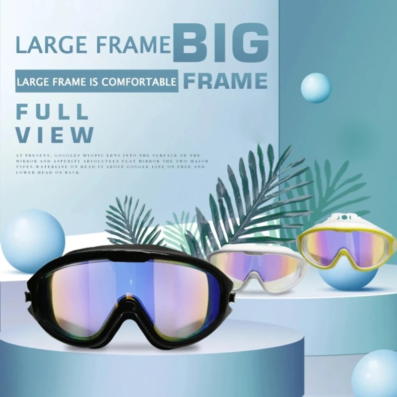 نظارات سباحة بإطار كبير، نظارا - مراجعة Swim Goggles Anti Fog Uv وسعره