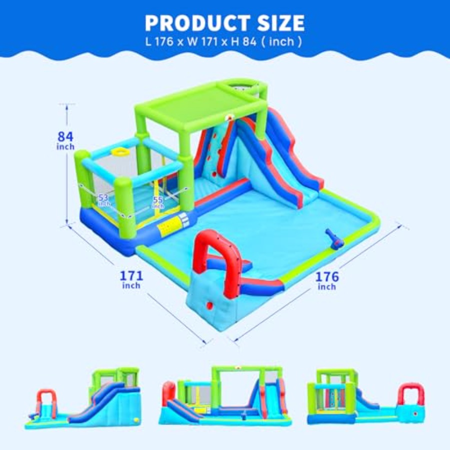 زحليقة مائية قابلة للنفخ للاست - مراجعة Water Slide Inflatable وسعره