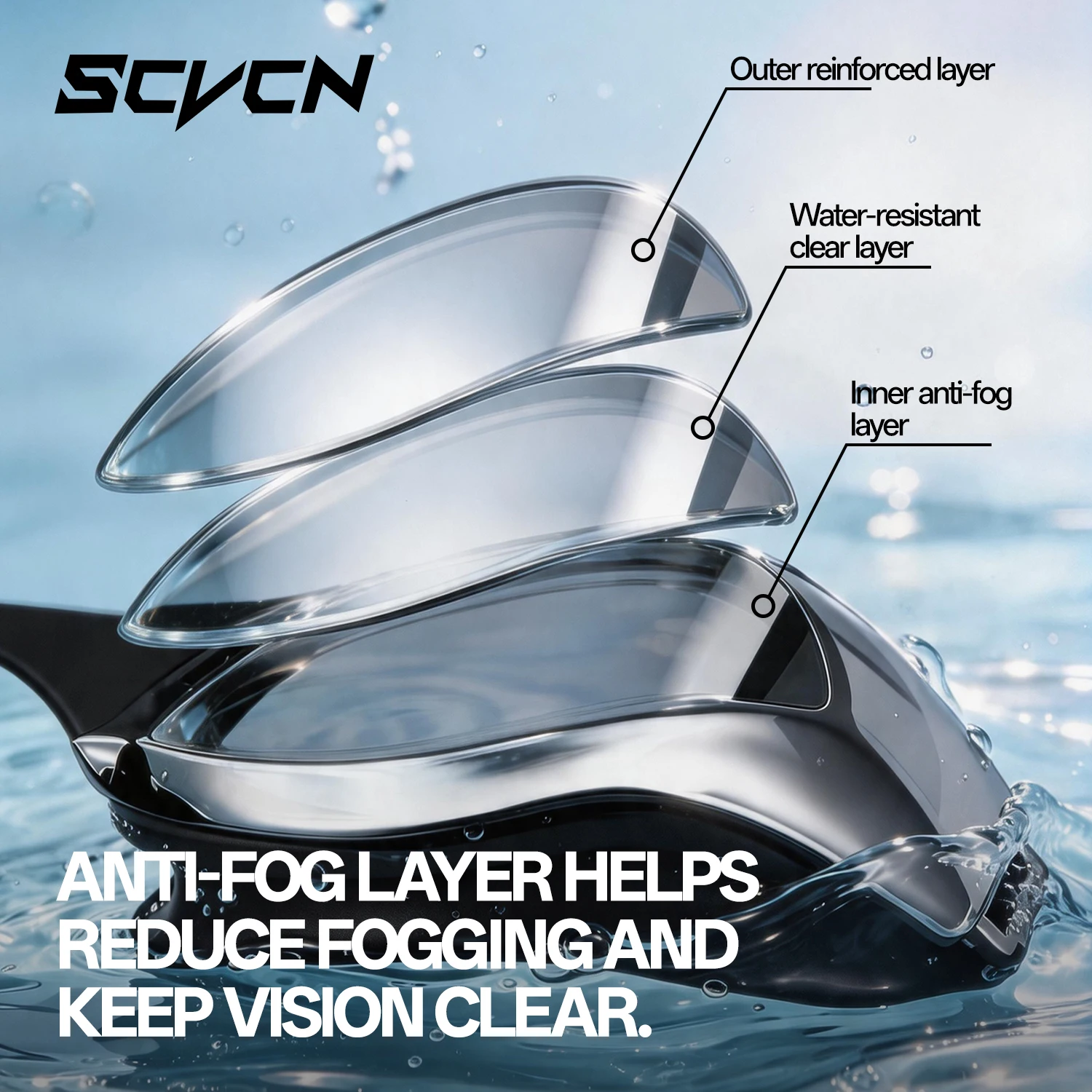 نظارات سباحة احترافية جديدة من - مراجعة Swim Goggles Anti Fog Uv وسعره