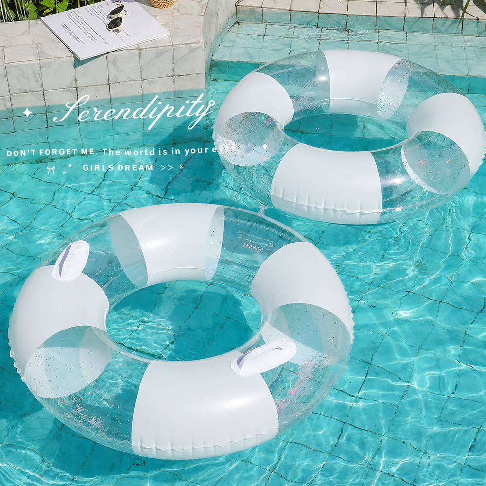 حلقة سباحة شفافة للكبار، حلقة  - مراجعة Pool Float Ring Inflatable وسعره